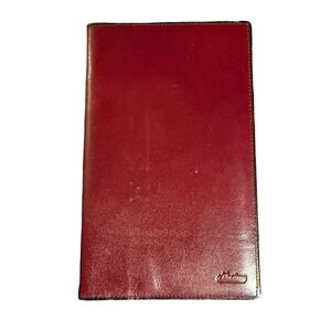 Vintage Red Cowhide Leather Travel Document Holder Organizer Made in Holland